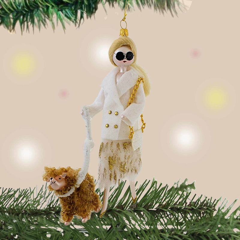 De Carlini Italian Ornaments Afternoon Stroll With Halston - - SBKGifts.com