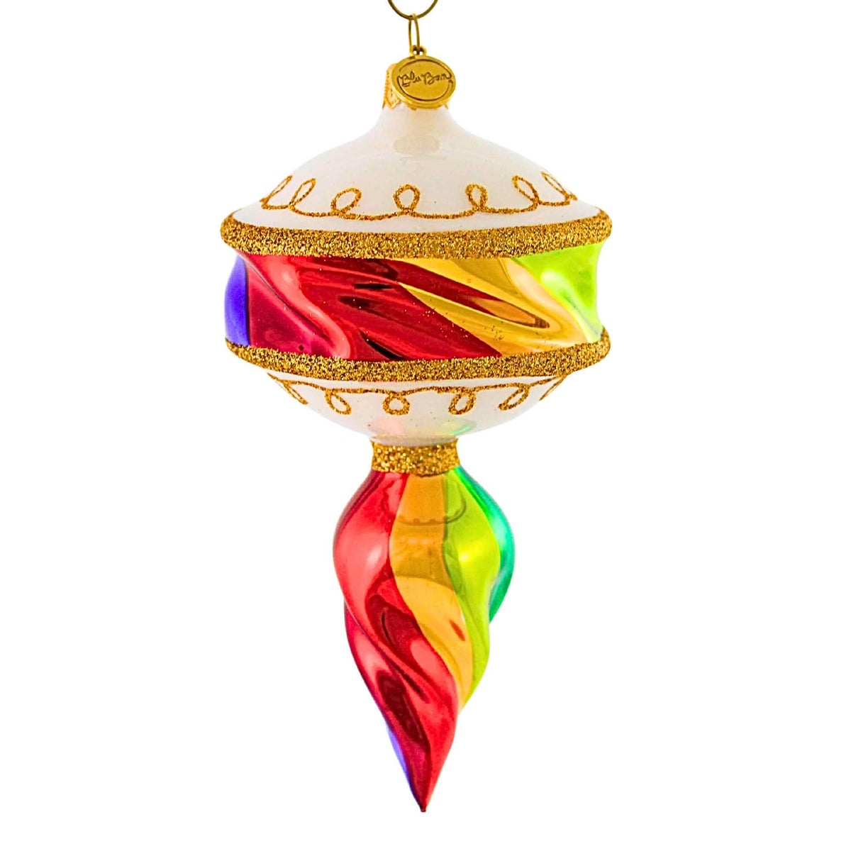 64520 White Top Rainbow Swirl Drop 2025037