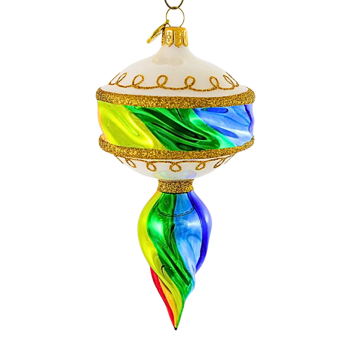 Blubom White Top Rainbow Swirl Drop - - SBKGifts.com