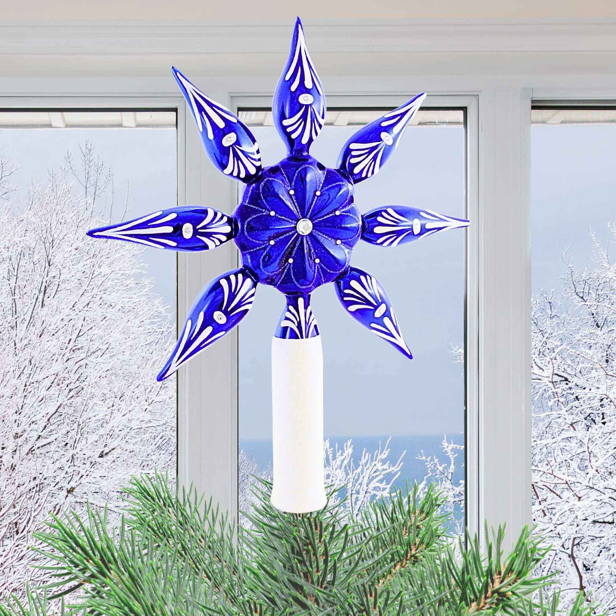 Blubom Blue Snowflake Topper - - SBKGifts.com