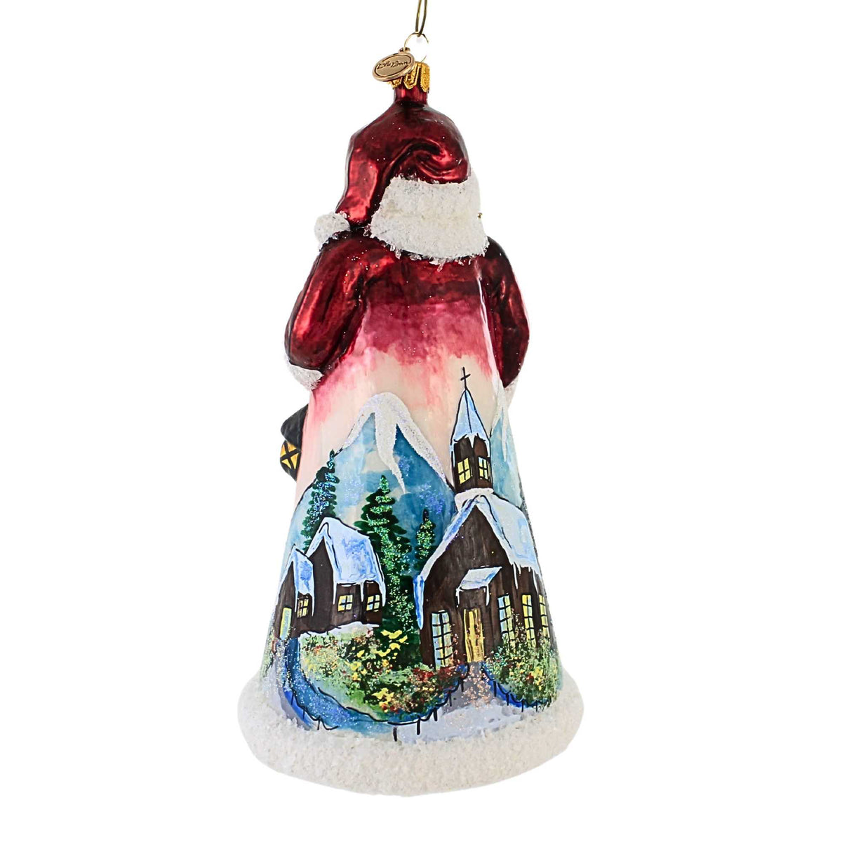 Blubom Santa With Church Scene - - SBKGifts.com