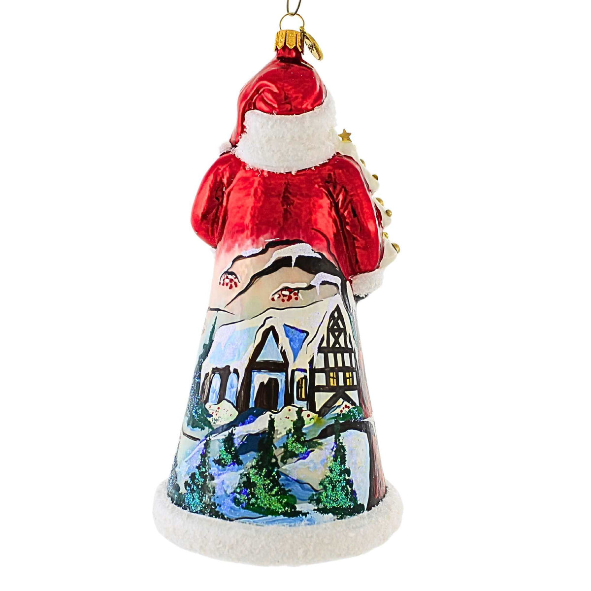 Blubom Santa Claus With Winter Manor Scene - - SBKGifts.com