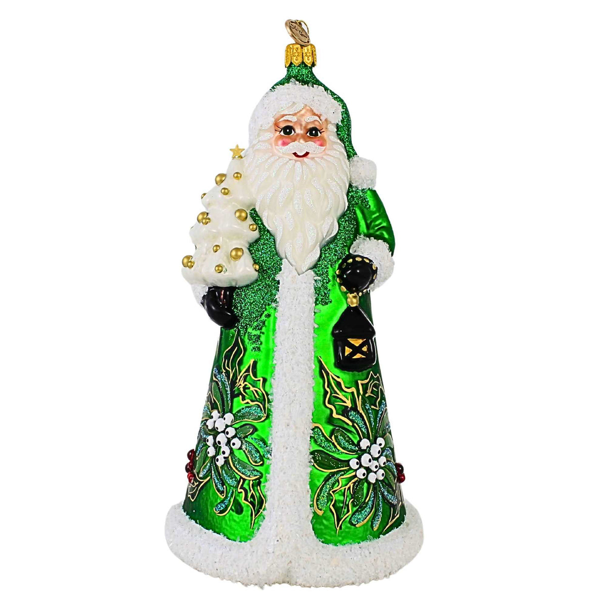 64547 Santa Claus With Candle And Poinsettia Coat 2024262