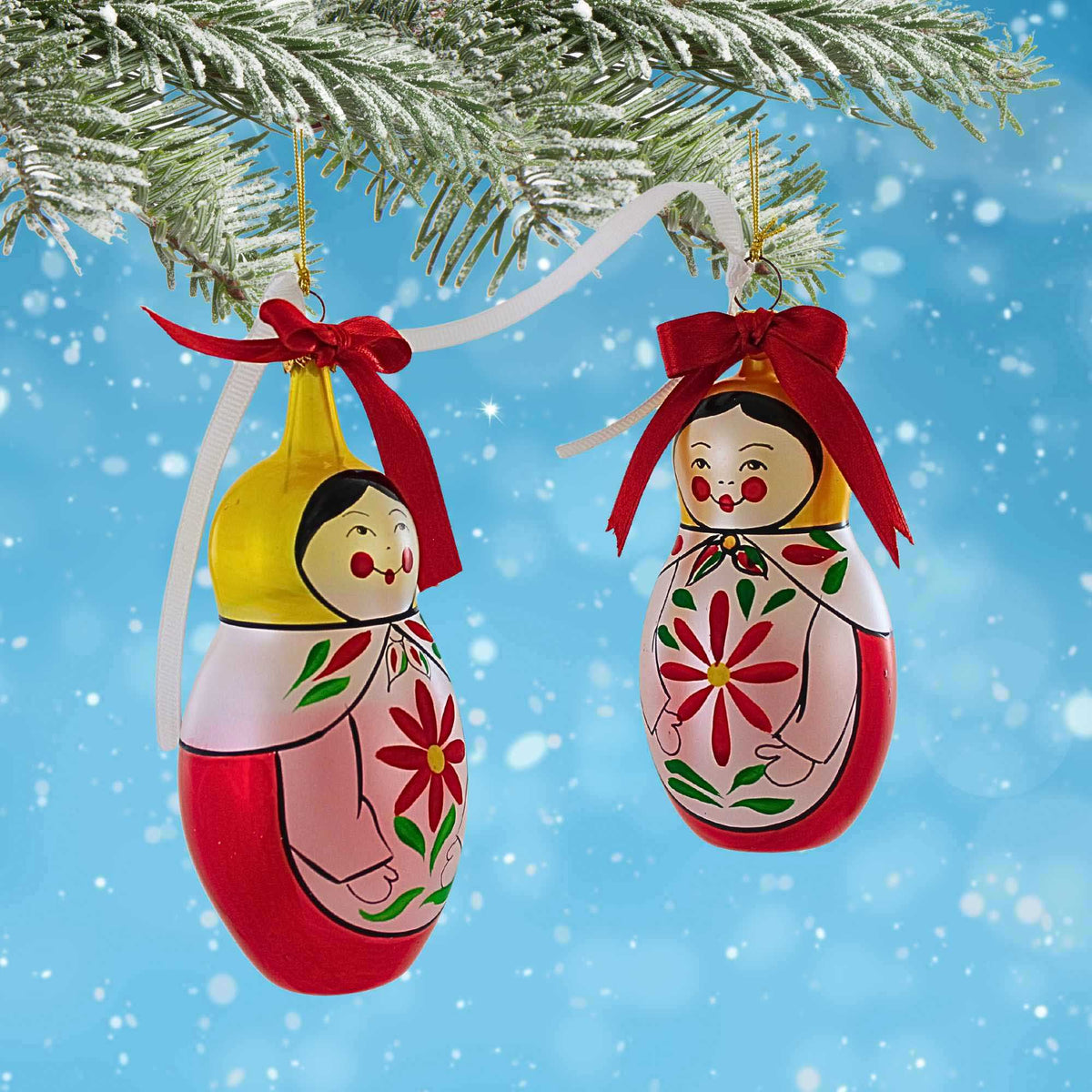 De Carlini Italian Ornaments Russian Matryoshka Nesting Doll Set - - SBKGifts.com