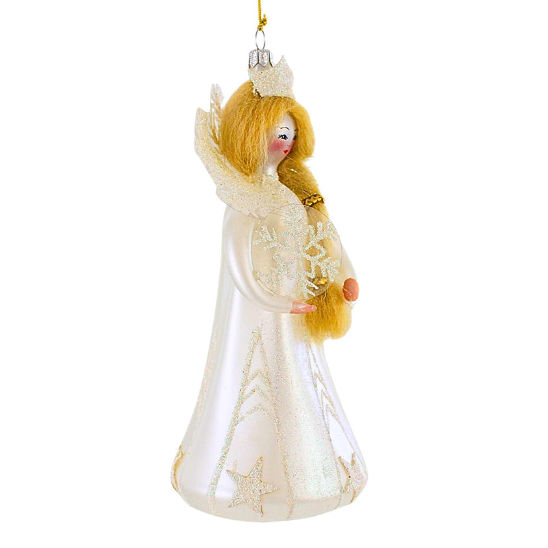 De Carlini Italian Ornaments Helena Frostflake - - SBKGifts.com