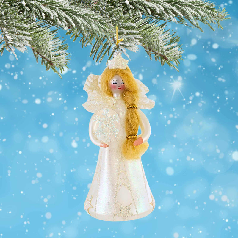 De Carlini Italian Ornaments Helena Frostflake - - SBKGifts.com
