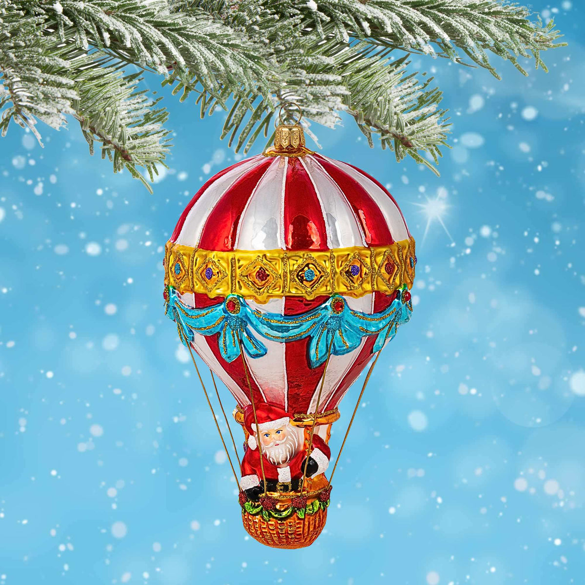 Miss Christmas Santa On A Hot Air Balloon - - SBKGifts.com