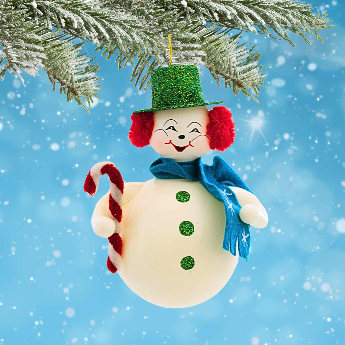 De Carlini Italian Ornaments Twinkle Mcfrosty - - SBKGifts.com