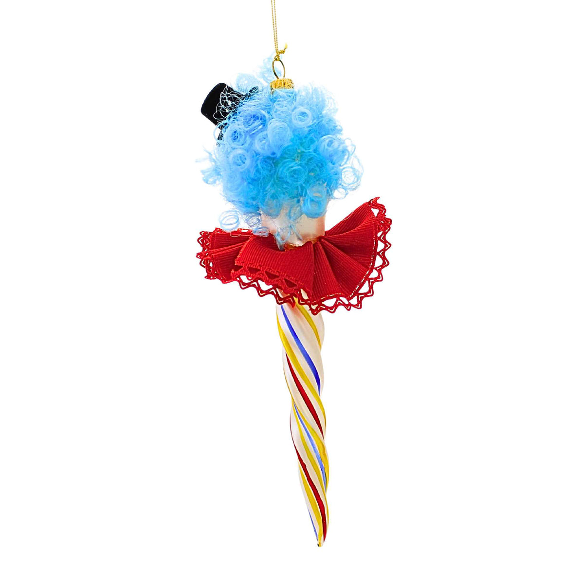 De Carlini Italian Ornaments Starry-Cicle Clown Face - - SBKGifts.com
