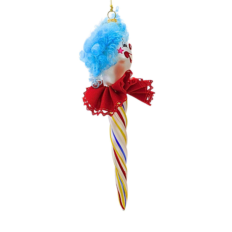 De Carlini Italian Ornaments Starry-Cicle Clown Face - - SBKGifts.com