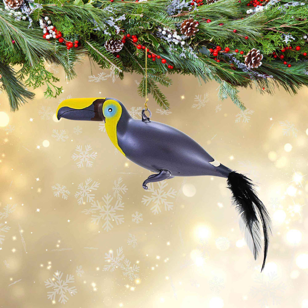 De Carlini Italian Ornaments Jungle Toucan - - SBKGifts.com