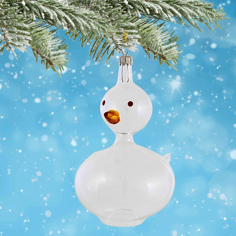 De Carlini Italian Ornaments Quacklyn In Clear - - SBKGifts.com