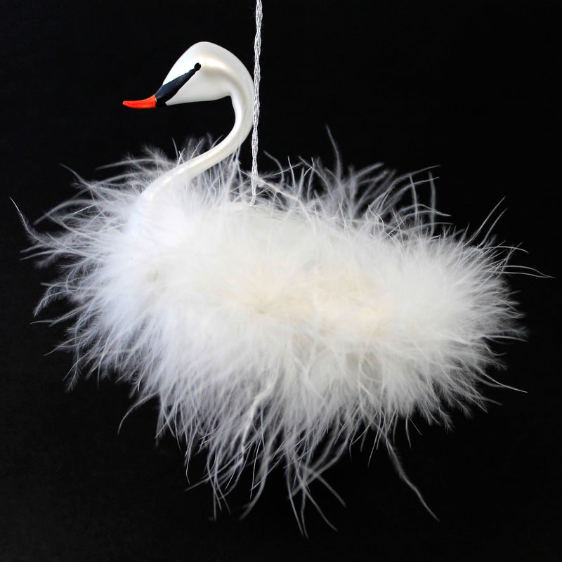 De Carlini Italian Ornaments Feathered Frost - - SBKGifts.com