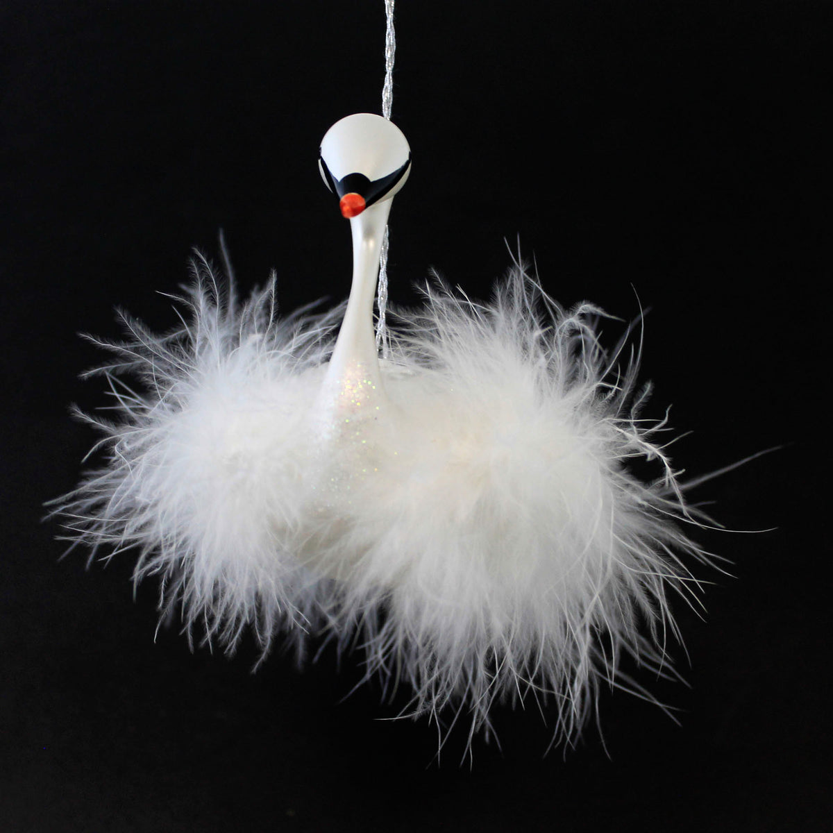 De Carlini Italian Ornaments Feathered Frost - - SBKGifts.com