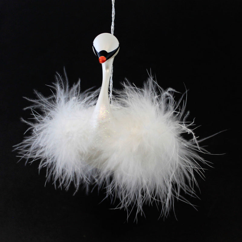 De Carlini Italian Ornaments Feathered Frost - - SBKGifts.com