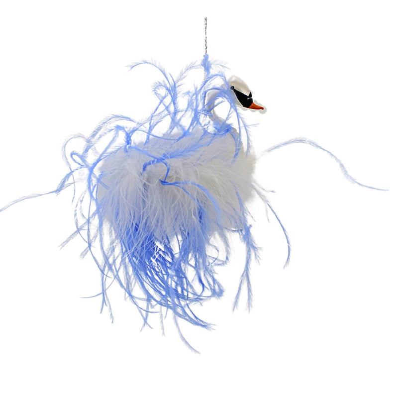 De Carlini Italian Ornaments Twilight Swan - - SBKGifts.com