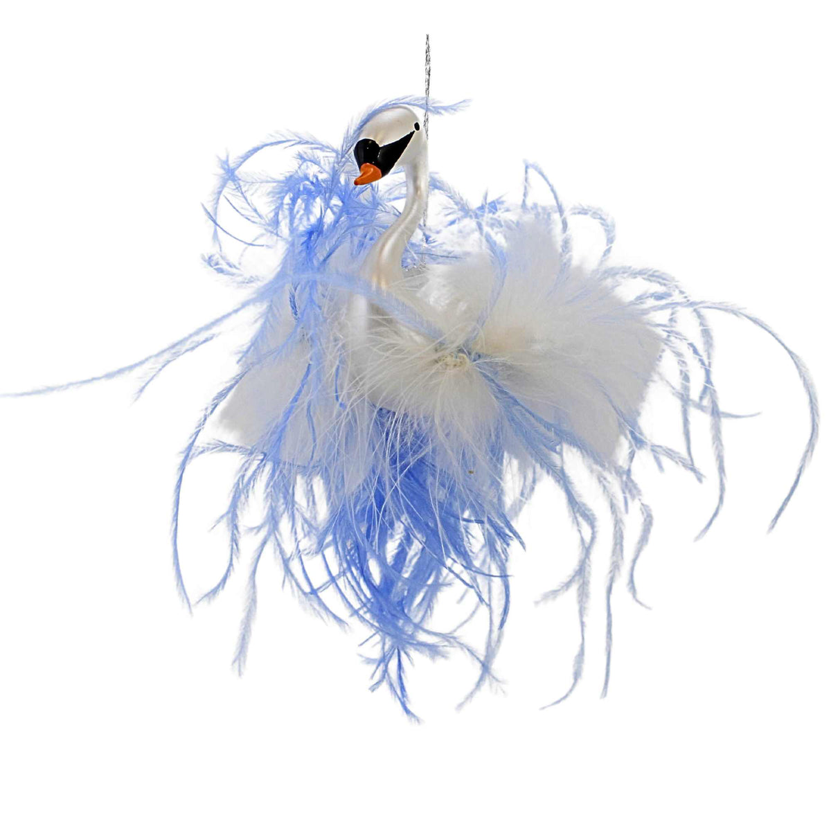 De Carlini Italian Ornaments Twilight Swan - - SBKGifts.com