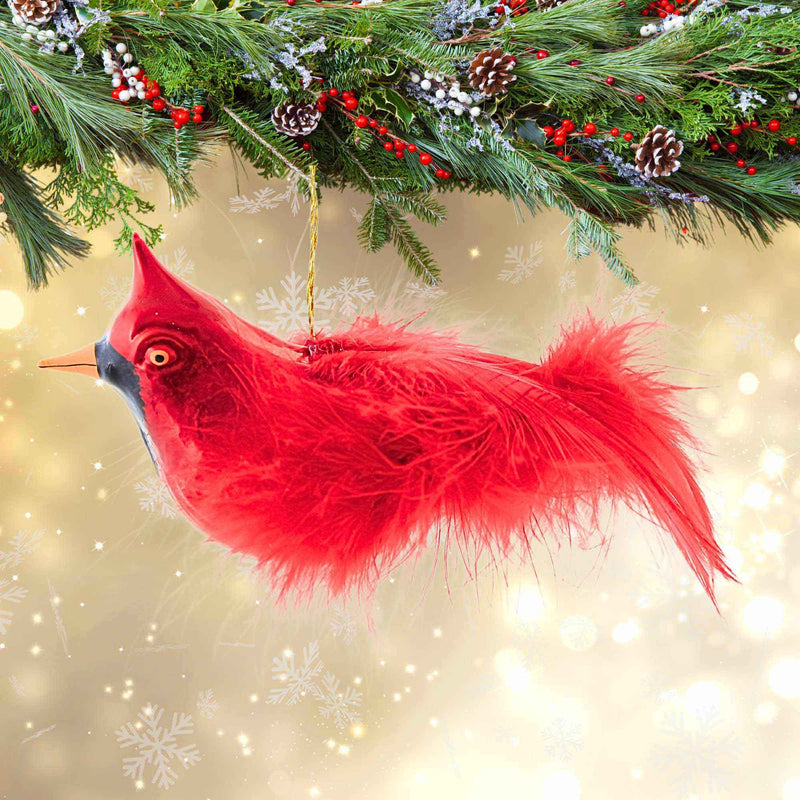 De Carlini Italian Ornaments Song Of The Cardinal - - SBKGifts.com