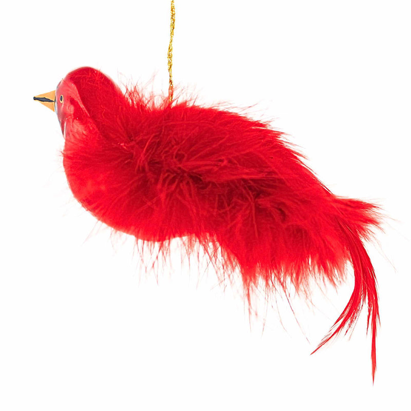 De Carlini Italian Ornaments Ruby Red Bird - - SBKGifts.com
