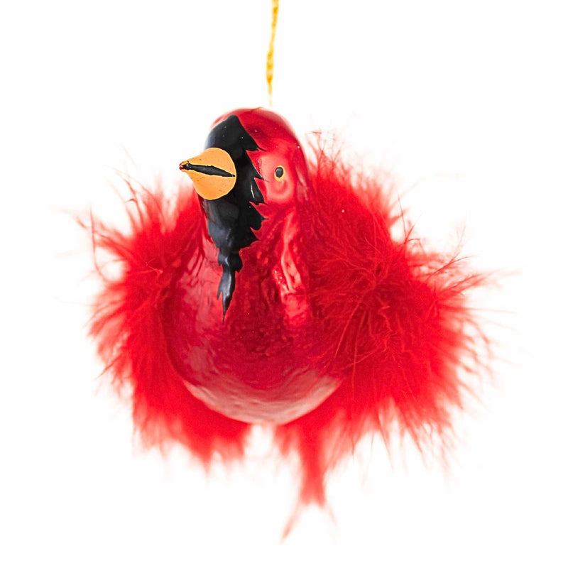 De Carlini Italian Ornaments Ruby Red Bird - - SBKGifts.com
