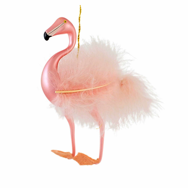 De Carlini Italian Ornaments Pearly Pink Flamingo - - SBKGifts.com