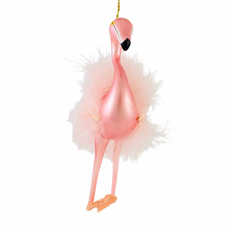 De Carlini Italian Ornaments Pearly Pink Flamingo - - SBKGifts.com