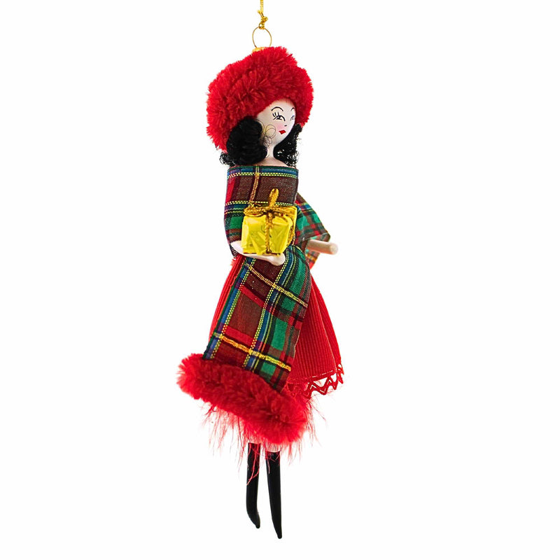 De Carlini Italian Ornaments Trimmed In Tradition Hannah - - SBKGifts.com
