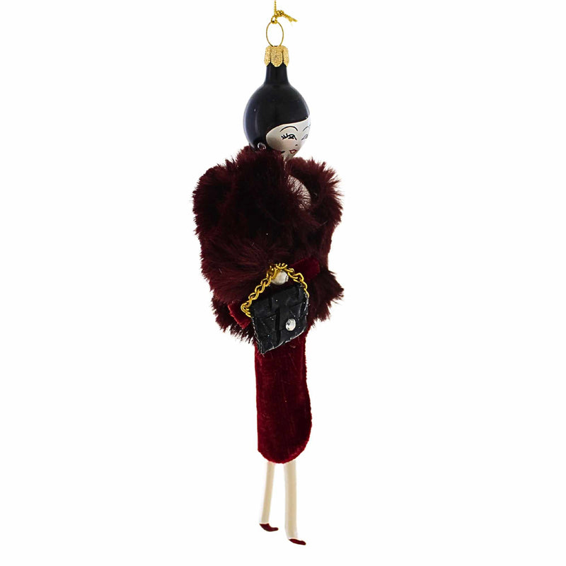 De Carlini Italian Ornaments Merlot In Velvet - - SBKGifts.com