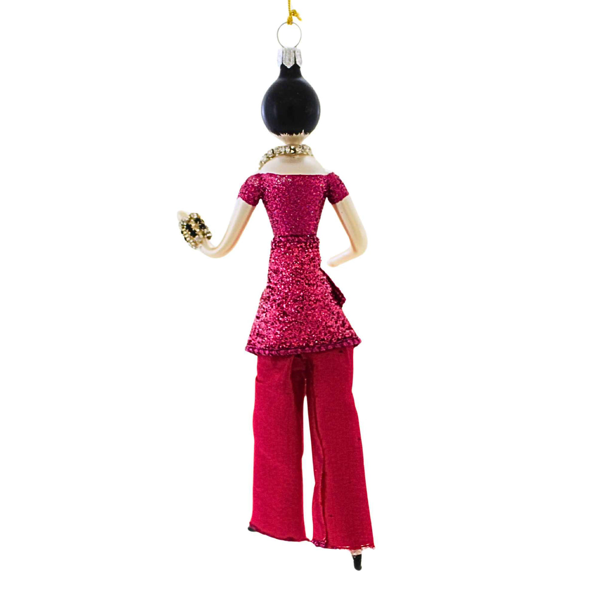De Carlini Italian Ornaments Boss In Fuchsia - - SBKGifts.com