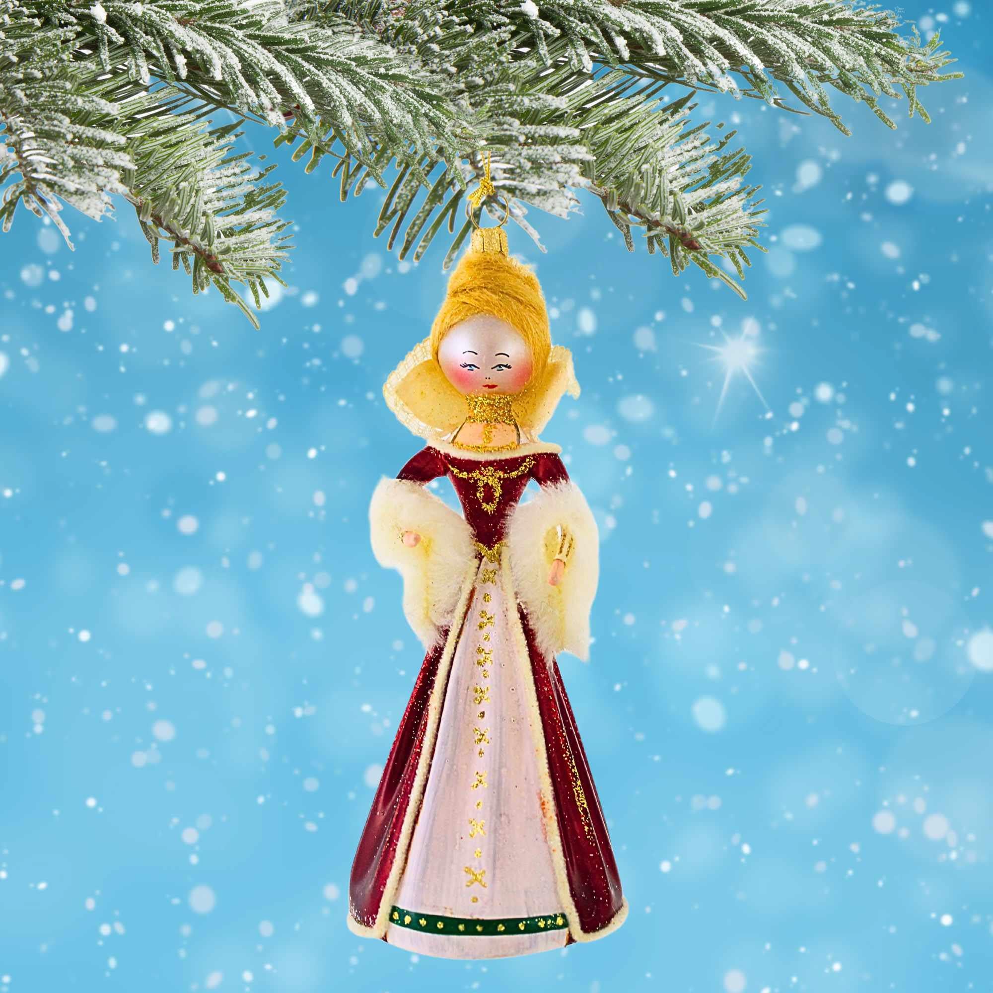 De Carlini Italian Ornaments 6.00In Mrs. Claus Of The Winter Court