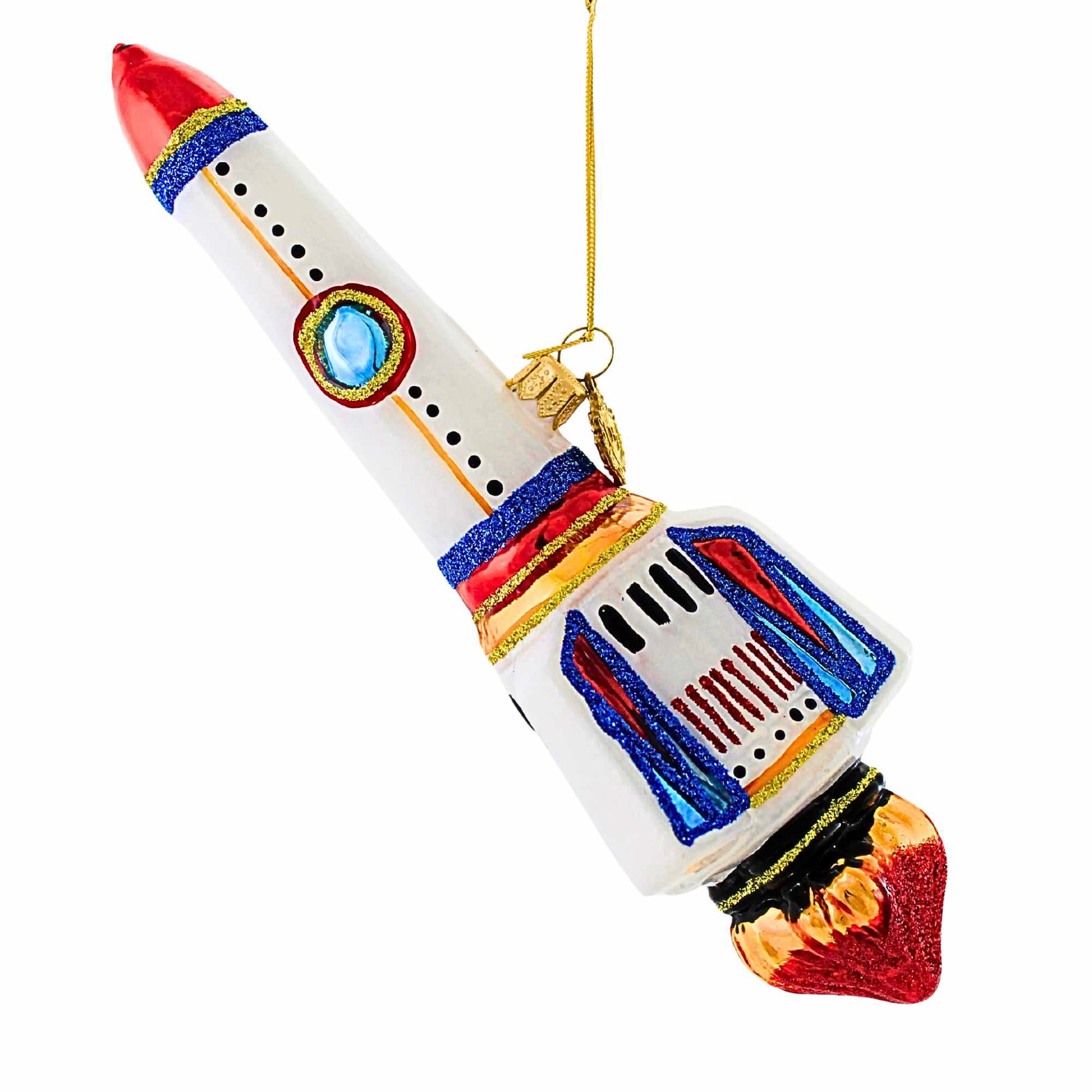 ✴arks✴ Huras Family 7.50In Rocket To The North Star, Glass, Space Planet