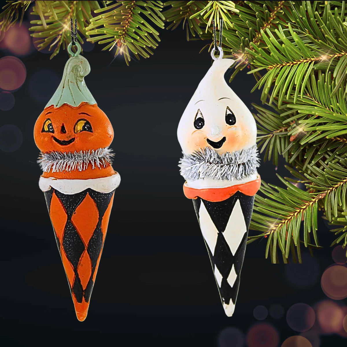 Johanna Parker Checkered Cone Halloween - - SBKGifts.com
