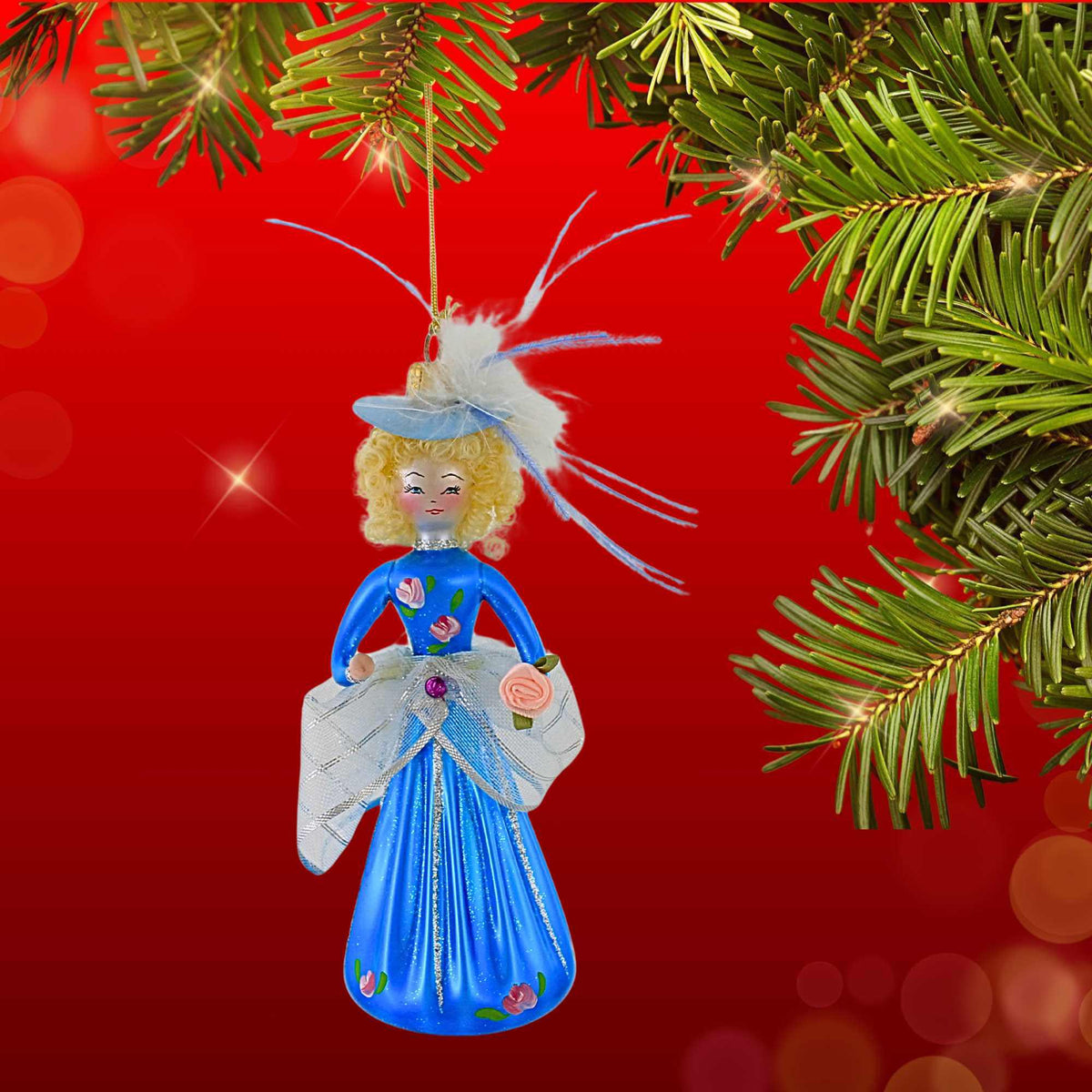 De Carlini Italian Ornaments Bonica Belle Rose - - SBKGifts.com