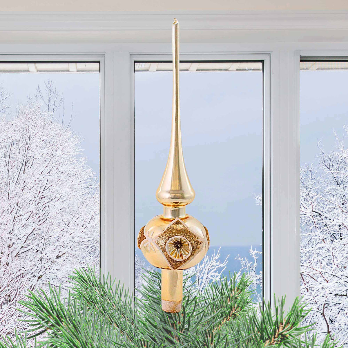 Sbk Gifts Holiday Champagne Stardust Glitz Tree Topper - - SBKGifts.com