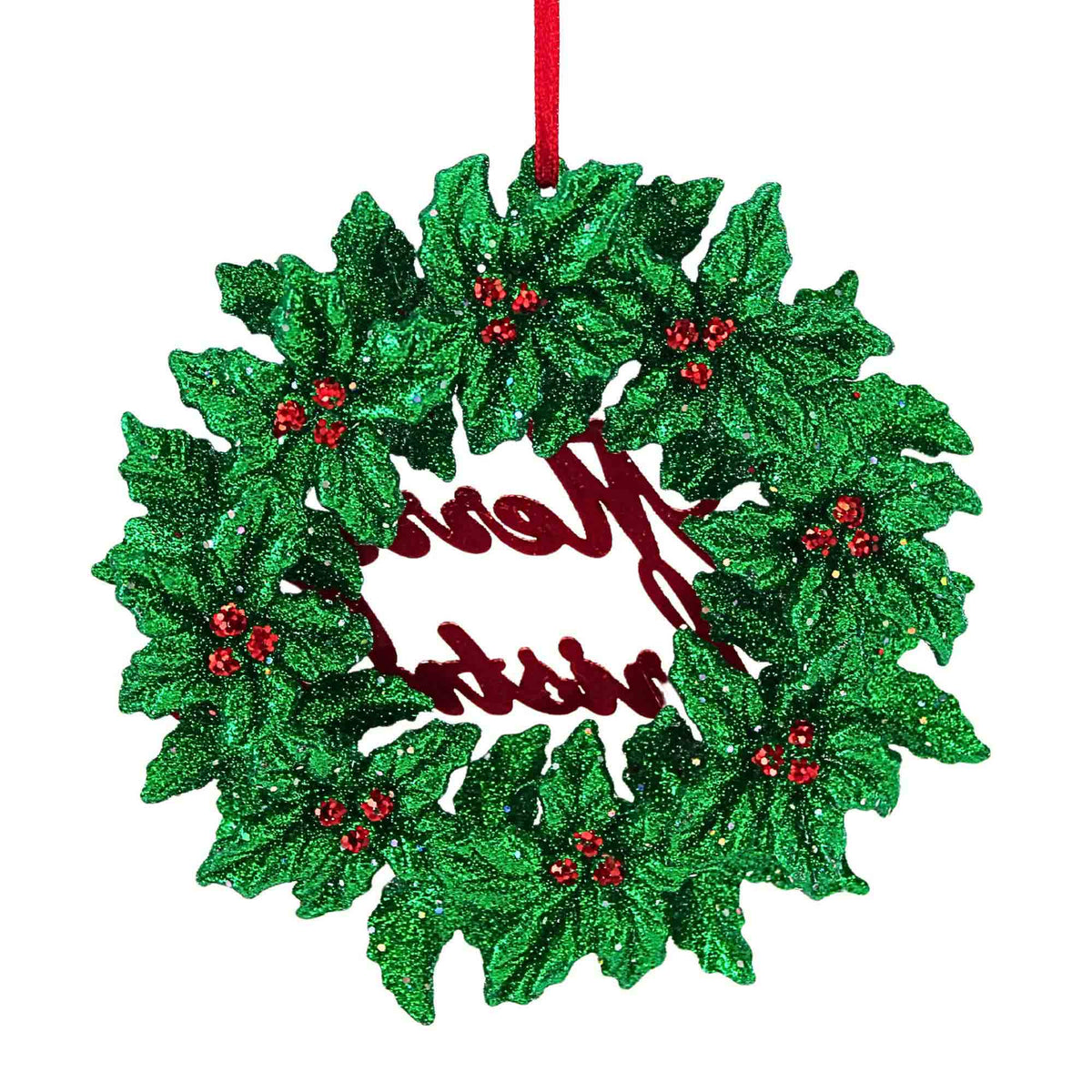 Craftoutlet.Com Merry Christmas Sparkle Wreath - - SBKGifts.com