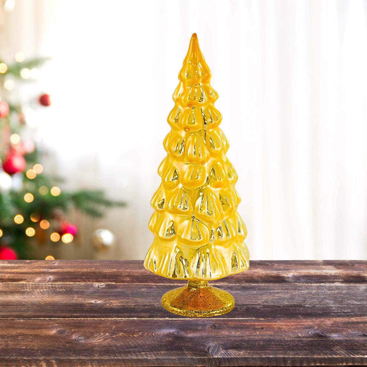 Craftoutlet.Com Colored Large Yellow Hue Glass Tree - - SBKGifts.com