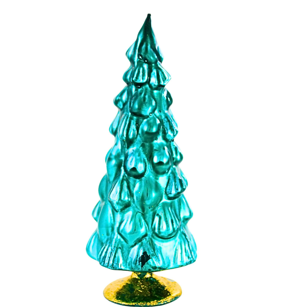 (64728) Colored Large Teal Hue Glass Tree