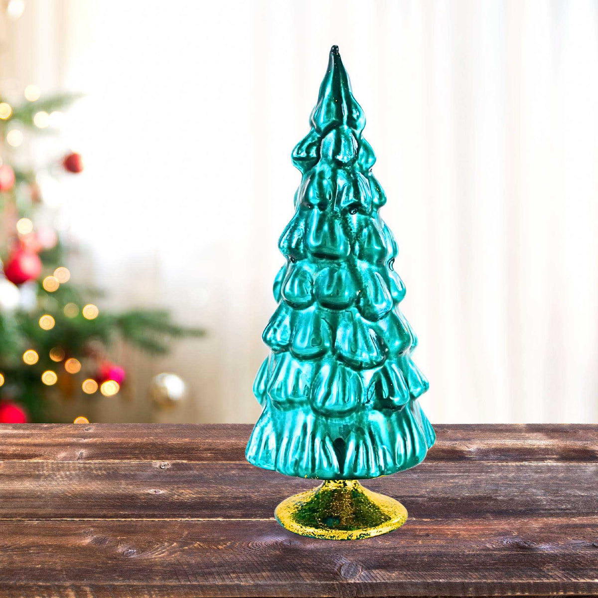 Craftoutlet.Com Colored Large Teal Hue Glass Tree - - SBKGifts.com