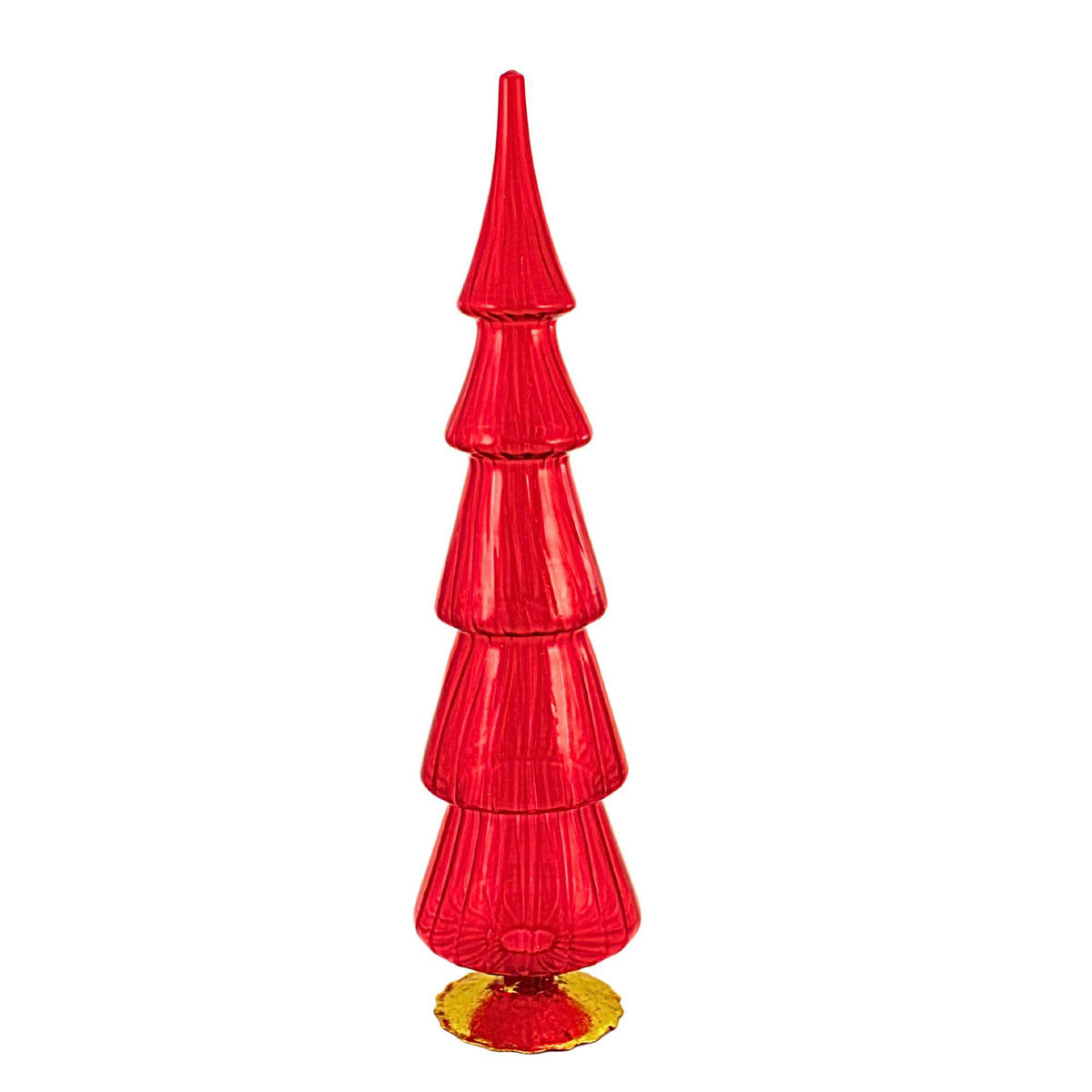 Cody Foster Single Translucent Red Glass Hued Tree - - SBKGifts.com