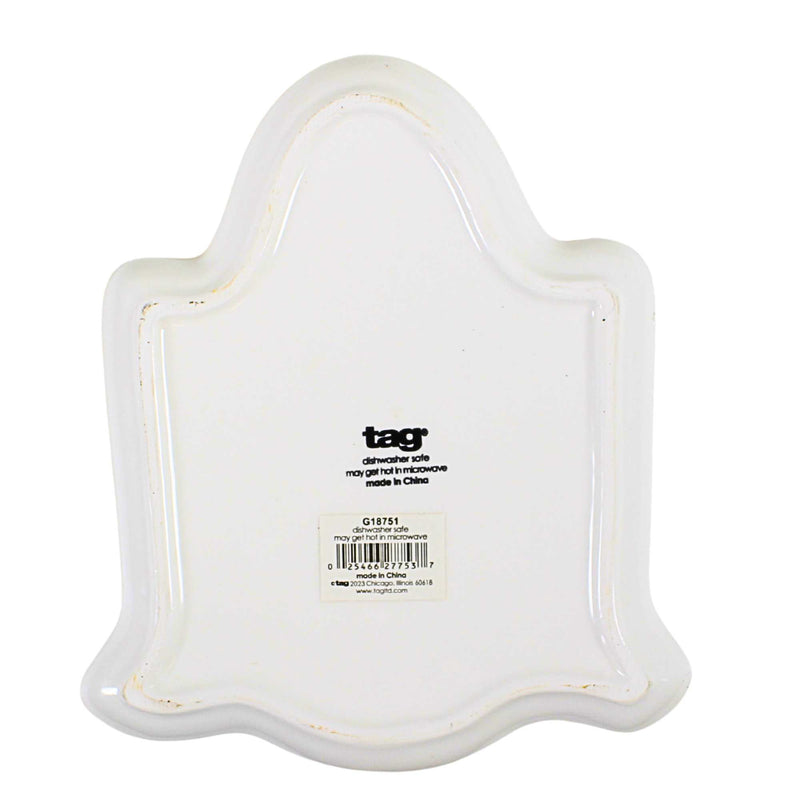 Tag Happy Halloween Ghost Appetizer Plate - - SBKGifts.com