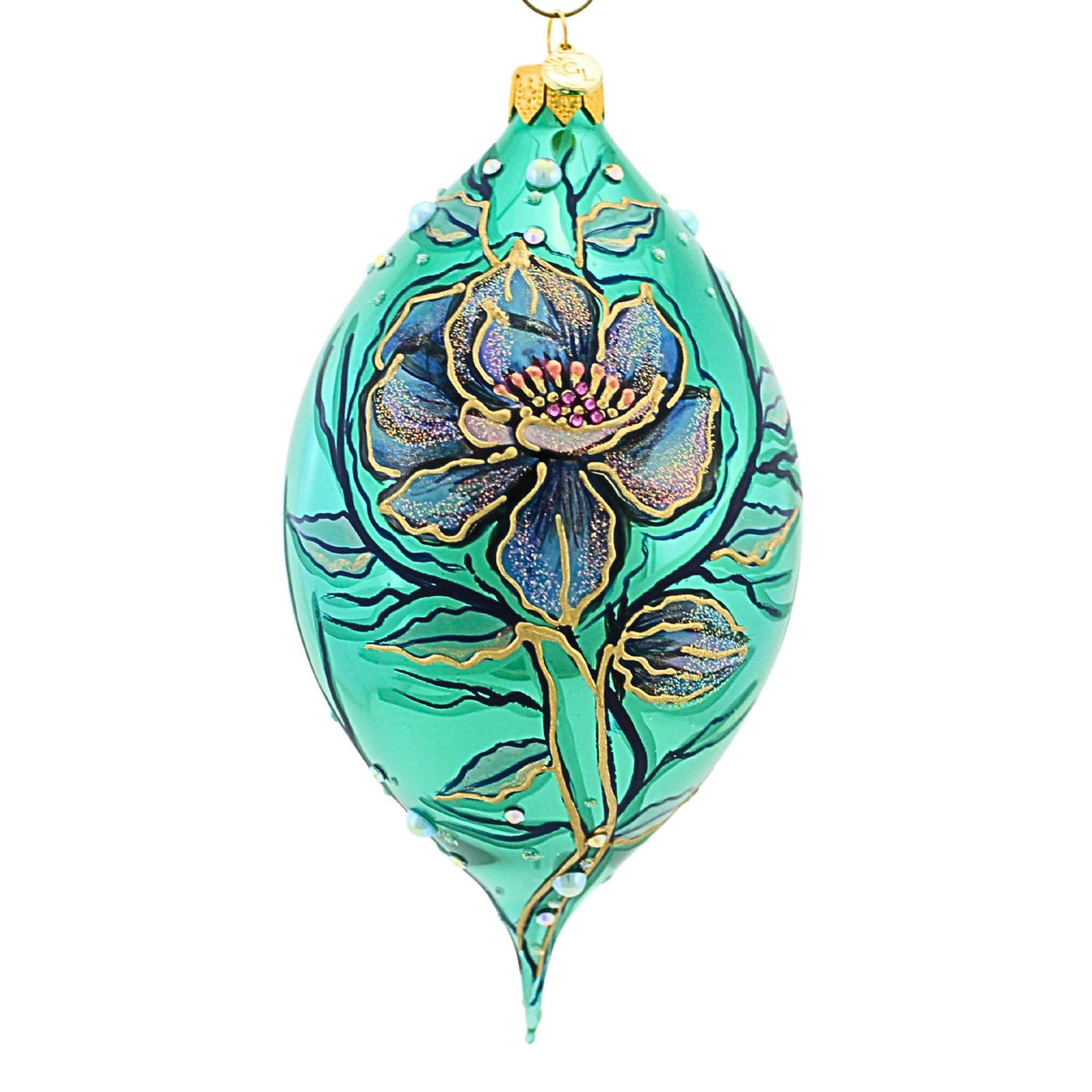 (64745) Opulent Flower On Emerald Drop