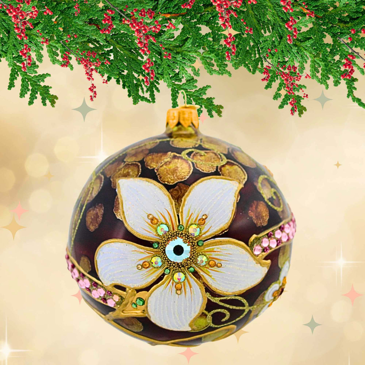 Glitter Lab Floral Symphony Ball - - SBKGifts.com