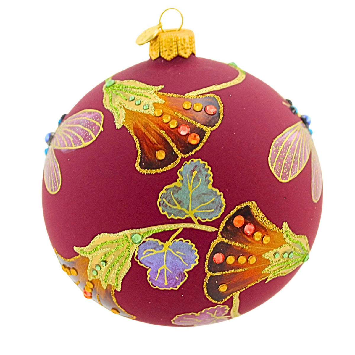 (64751) Amber Flowers Burgundy Ball