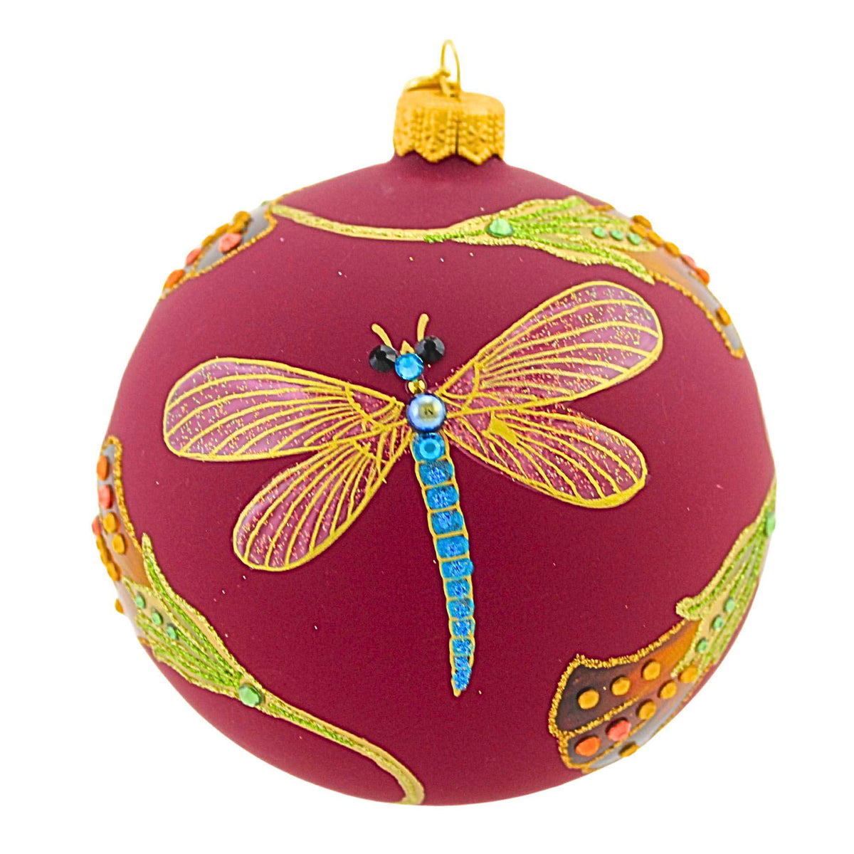 Glitter Lab Amber Flowers Burgundy Ball - - SBKGifts.com