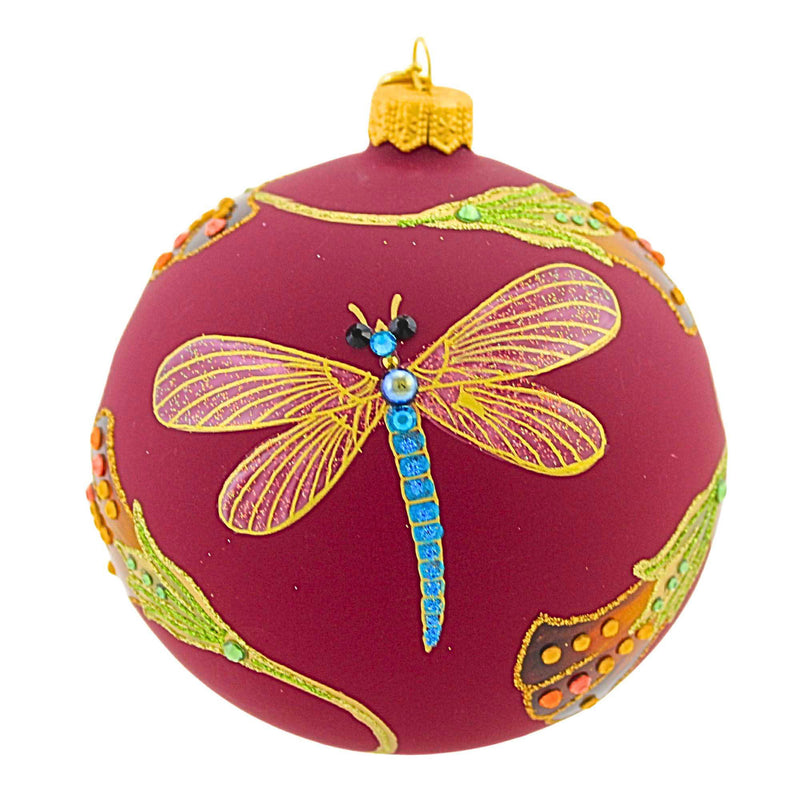 Glitter Lab Amber Flowers Burgundy Ball - - SBKGifts.com
