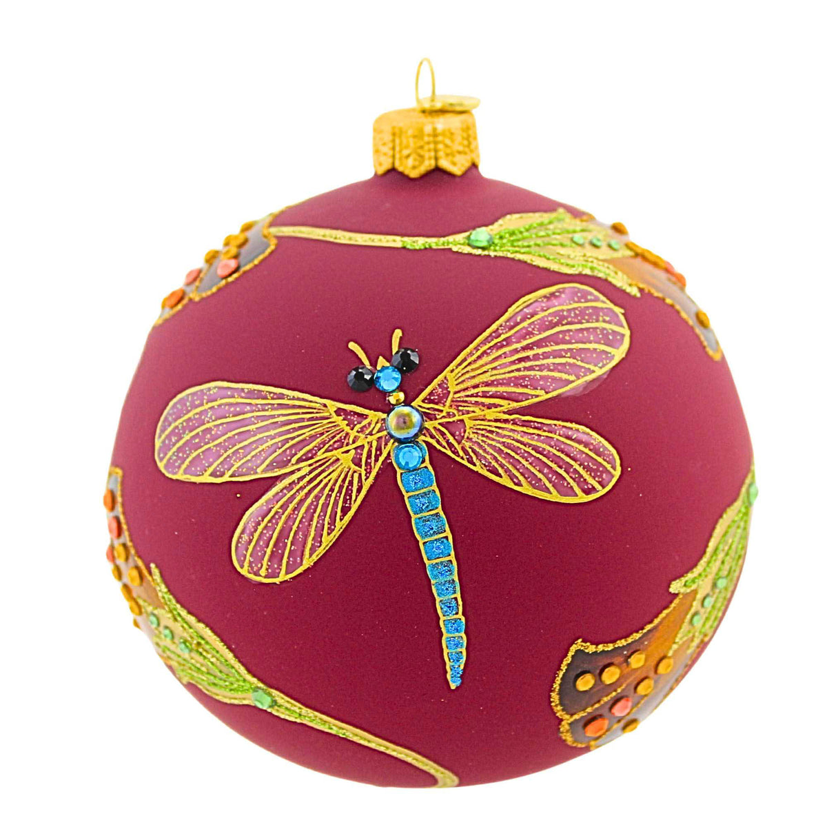 Glitter Lab Amber Flowers Burgundy Ball - - SBKGifts.com
