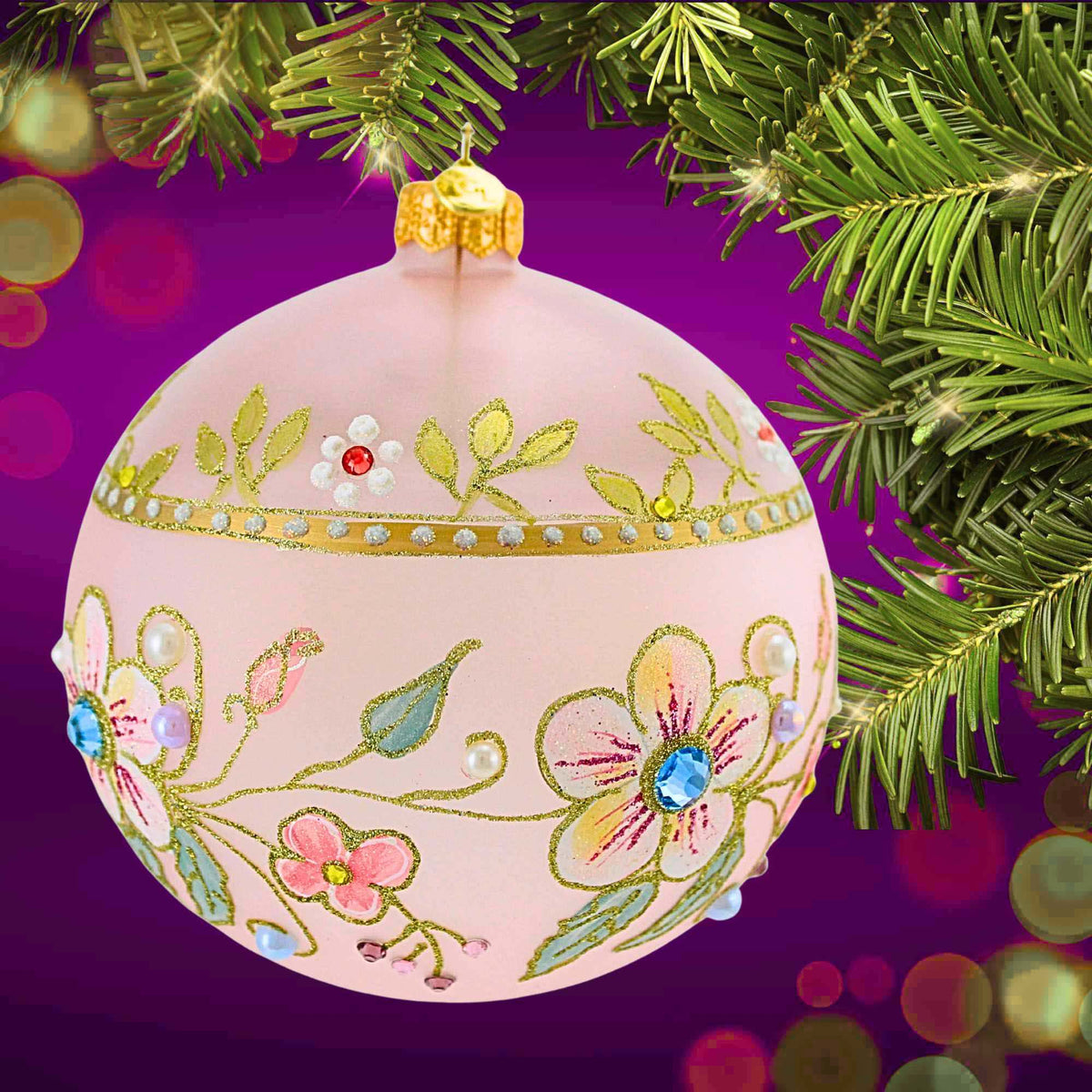 Glitter Lab Pink Meadow Ball - - SBKGifts.com