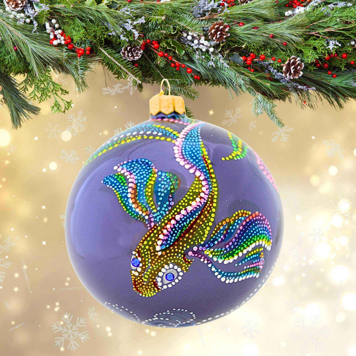 Glitter Lab Mandala Fish Ball - - SBKGifts.com