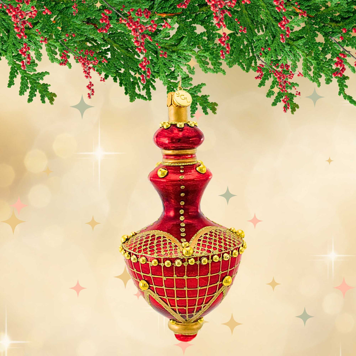 Glitter Lab Jeweled Hourglass Drop - - SBKGifts.com