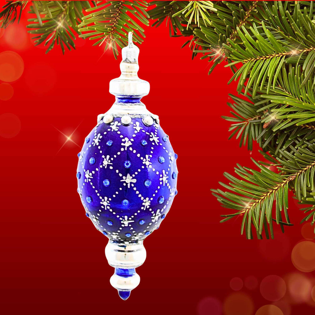 Glitter Lab Jeweled Oval Drop - - SBKGifts.com